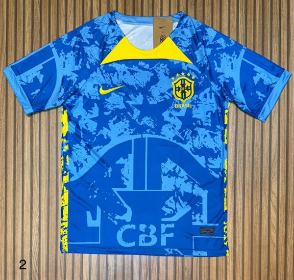Camiseta Entrenamiento Brasil Azul